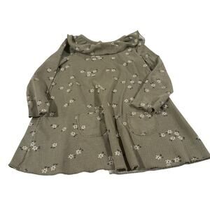 Modern Moments Baby Girl 24M Sage Green Floral Long Sleeve Dress